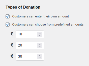 WooCommerce donation amount buttons