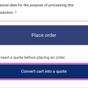Request a quote button at the WooCommerce checkout