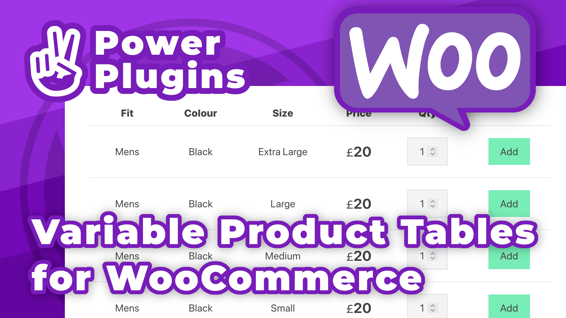 Variable Product Tables for WooCommerce video