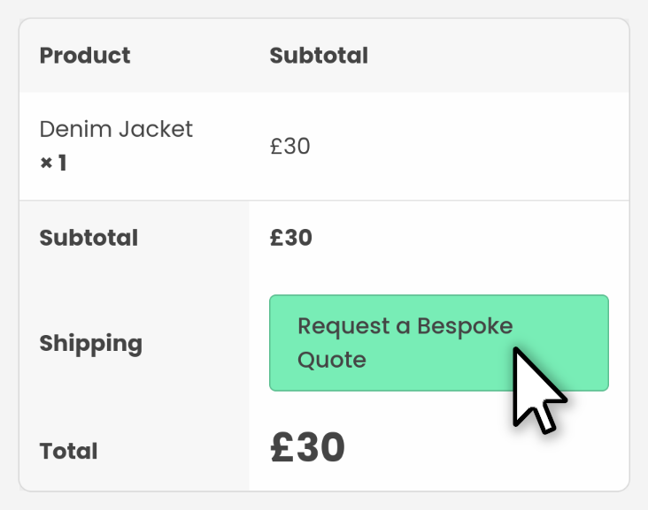 Request a bespoke shipping quote