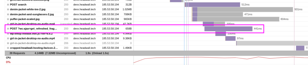 page-load waterfall - get_refreshed_fragments