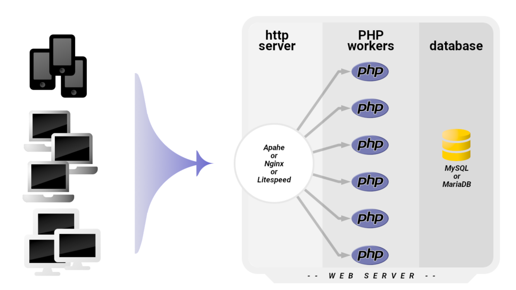 WordPress web requests and PHP workers